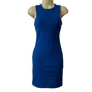 Forever 21 Juniors size Small Blue Stretch Knit Dress Bodycon Sleeveless